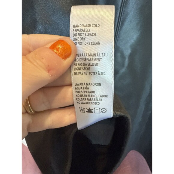 New Good American Black Better Than Leather High-Neck Thong Bodysuit Size 7 4XL - Picture 10 of 10